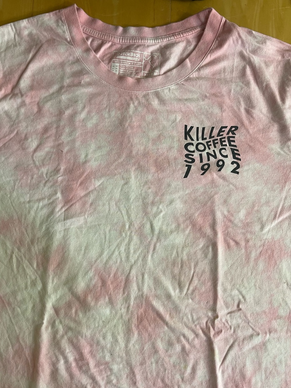 Dutch Bros Killer Coffee Since 1992 Pink Tie-Dye Tee